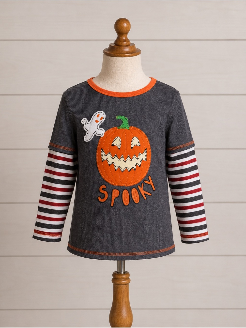 Mud Pie Baby Boys Halloween Pumpkin T-Shirt 4/5T - Picture 1 of 5